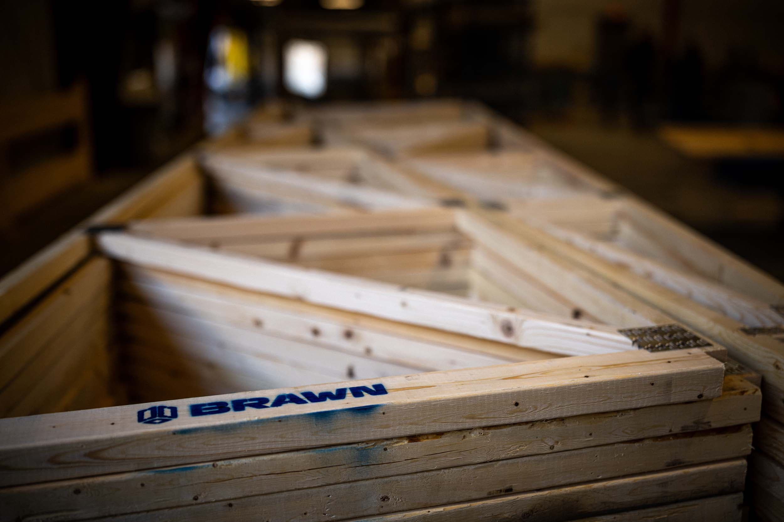 BRAWN-branded structural lumber ready for delivery